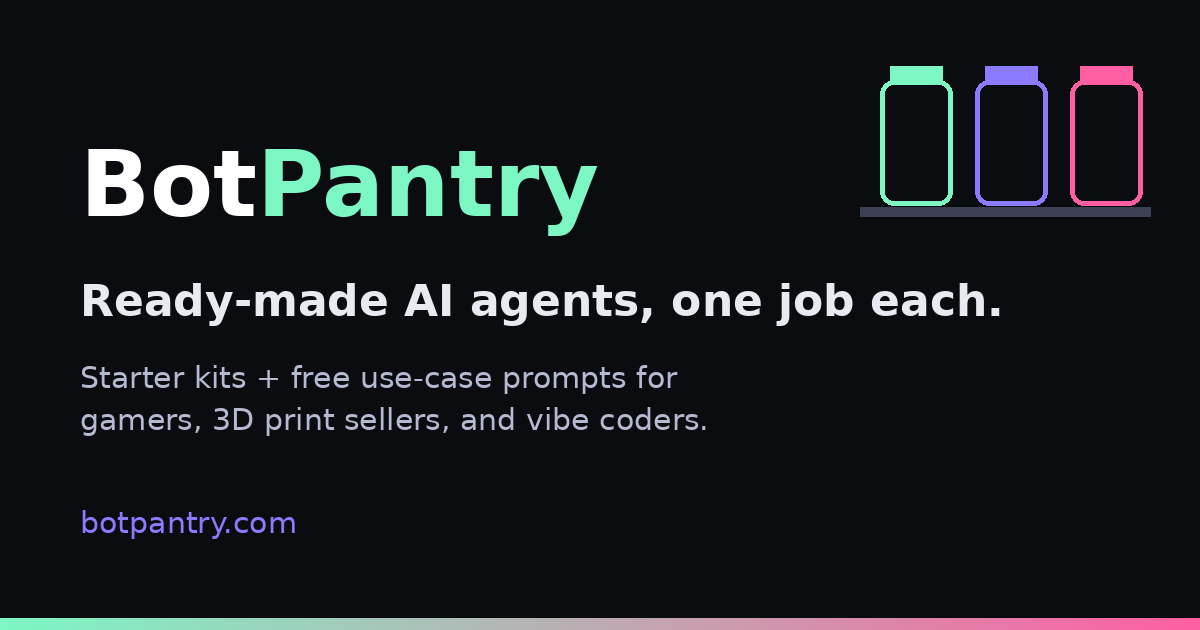 New Ai Bot Assesstant Bot Pantry: Free AI agent starter kits